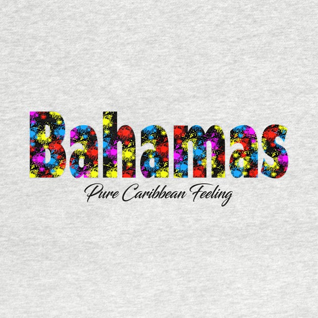 Bahamas T-shirt Pure Caribbean feeling vecation tee by Jakavonis